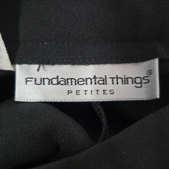VTG Fundamental Things Pleated Trousers Woman 12P Black Dress Pants Career - Picture 3 of 10